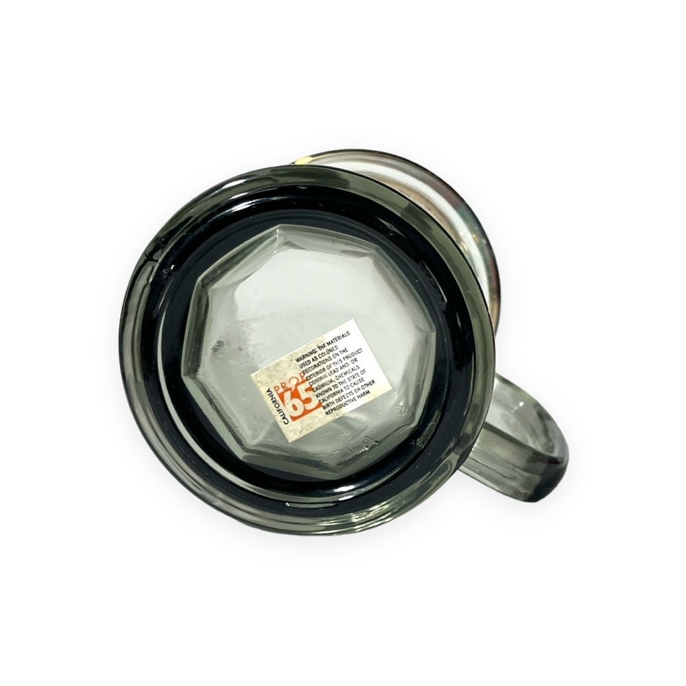 Vintage Ronald Reagan Presidential Seal Mug Signature Smoked Color‎ Glass - Picture 3 of 5